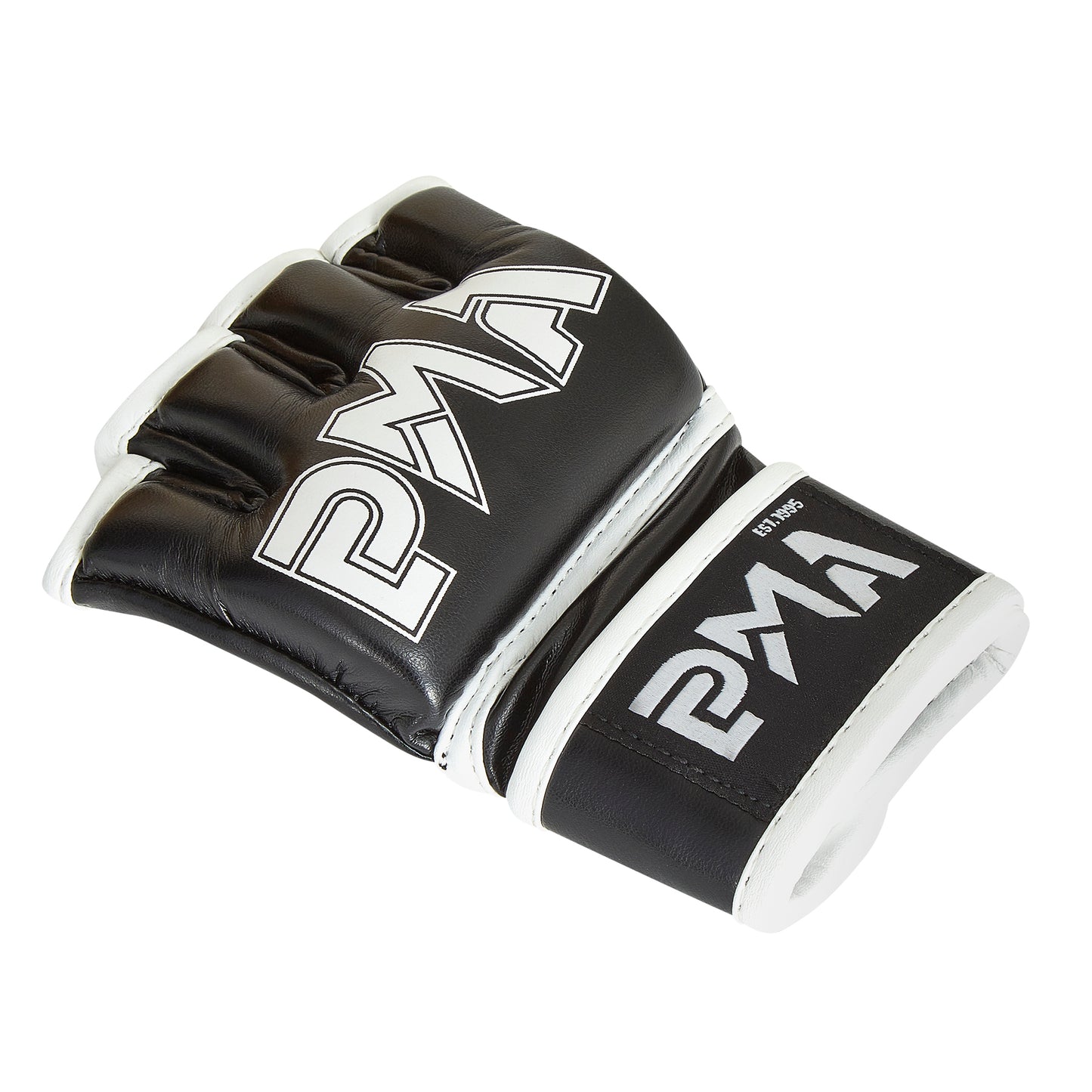 Childrens Elite MMA Grappling Fight Gloves - Black/White