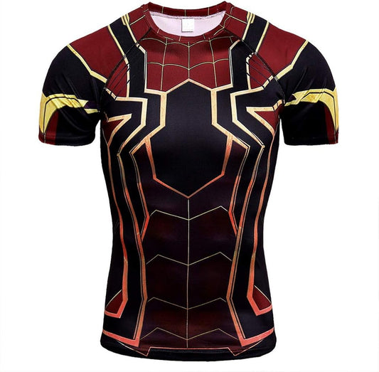 Spider Superhero Premium Short Sleeve BJJ Rash Guard