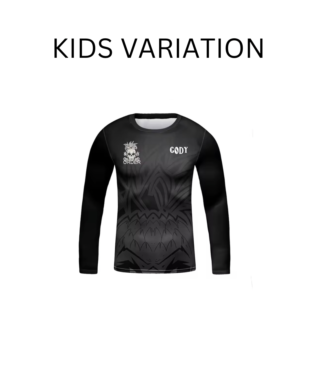Black Skull Premium BJJ / MMA Rash Guard - LONG & SHORT SLEEVE VARIATIONS - MADE TO ORDER 2 WEEK DISPATCH