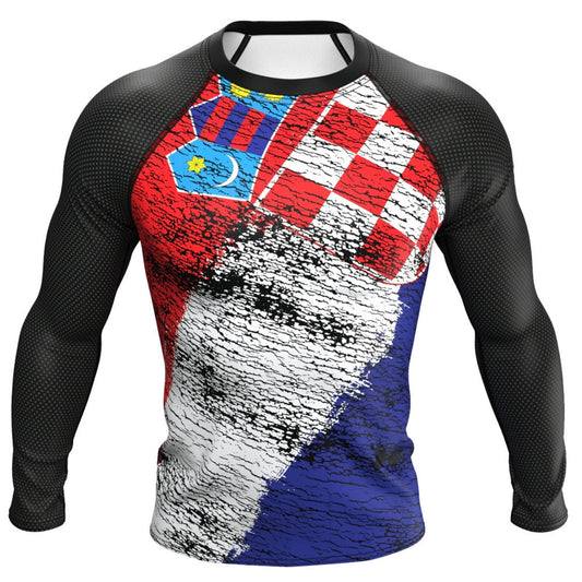 Croatia (Hrvatska) Premium Rash Guard - LONG OR SHORT SLEEVE - MADE TO ORDER 2 WEEK DISPATCH