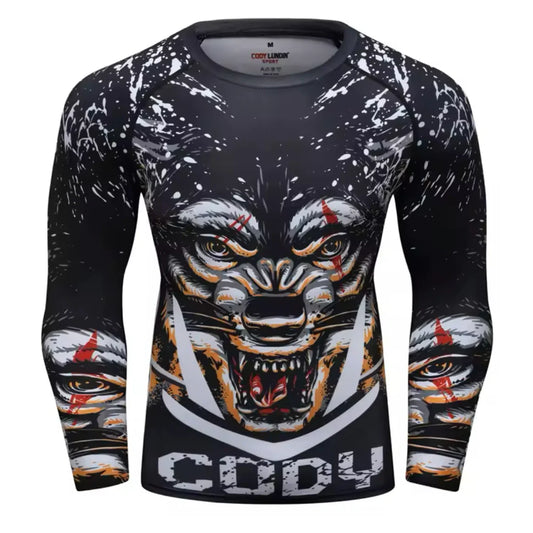 Wolf Premium BJJ / MMA Rash Guard - LONG & SHORT SLEEVE VARIATIONS - MADE TO ORDER 2 WEEK DISPATCH