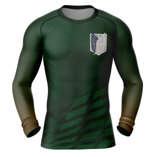 Attack on Titan 'Survey Corps' Premium Rash Guard - LONG OR SHORT SLEEVE - MADE TO ORDER 2 WEEK DISPATCH