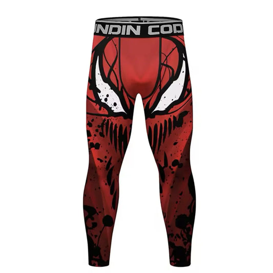 Red Carnage Premium Compression Spats for BJJ, MMA, Wrestling, CrossFit, Yoga, Running, Cycling, and More - MADE TO ORDER 2 WEEK DISPATCH
