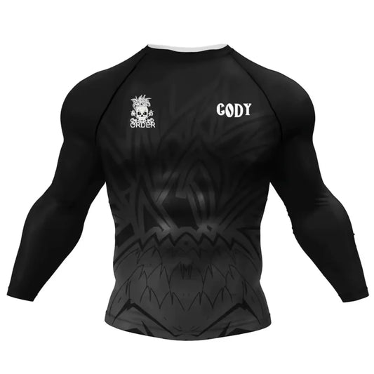 Black Skull Premium BJJ / MMA Rash Guard - LONG & SHORT SLEEVE VARIATIONS - MADE TO ORDER 2 WEEK DISPATCH