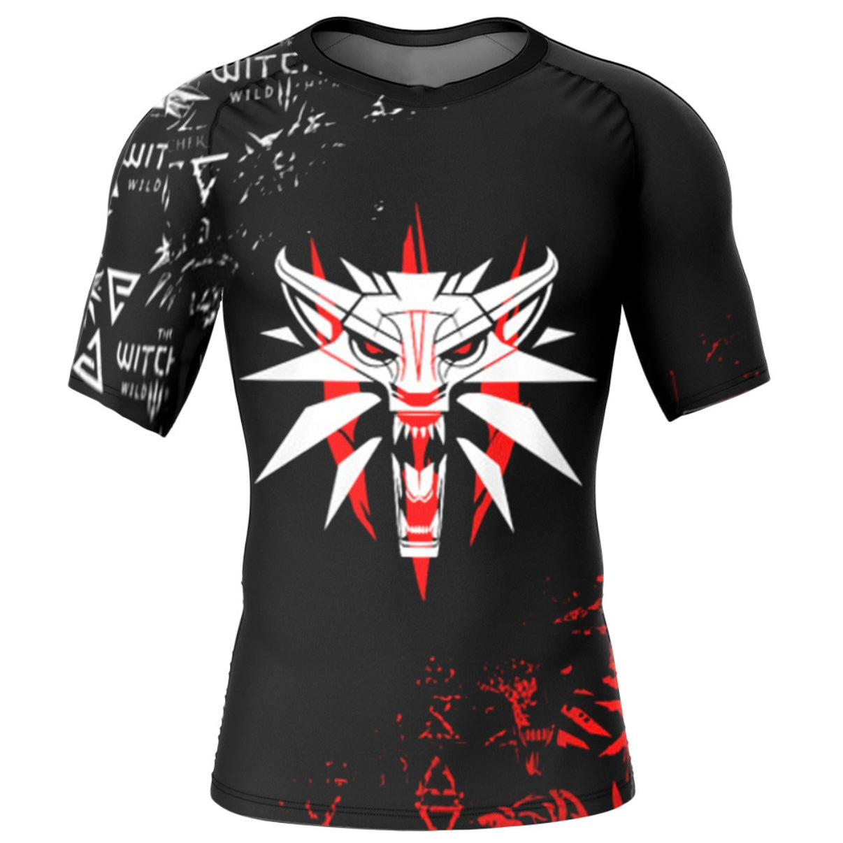 The Witcher Black Premium Short Sleeve Rash Guard - MADE TO ORDER 2 WEEK DISPATCH