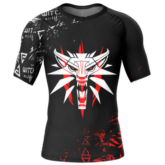 The Witcher Black Premium Short Sleeve Rash Guard - MADE TO ORDER 2 WEEK DISPATCH
