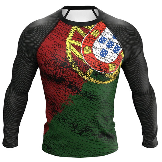 Portugal Premium Rash Guard - LONG OR SHORT SLEEVE - MADE TO ORDER 2 WEEK DISPATCH