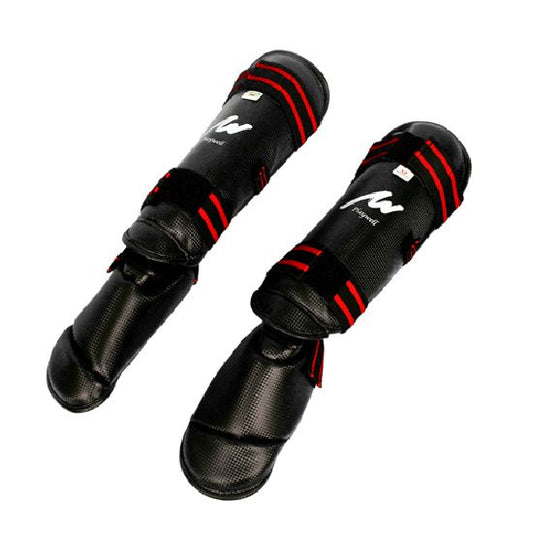 Semi Contact Kick Boxing Shin-Instep Guard - Black - CLEARANCE