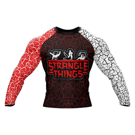 Strangle Things Premium Long Sleeve BJJ Rash Guard