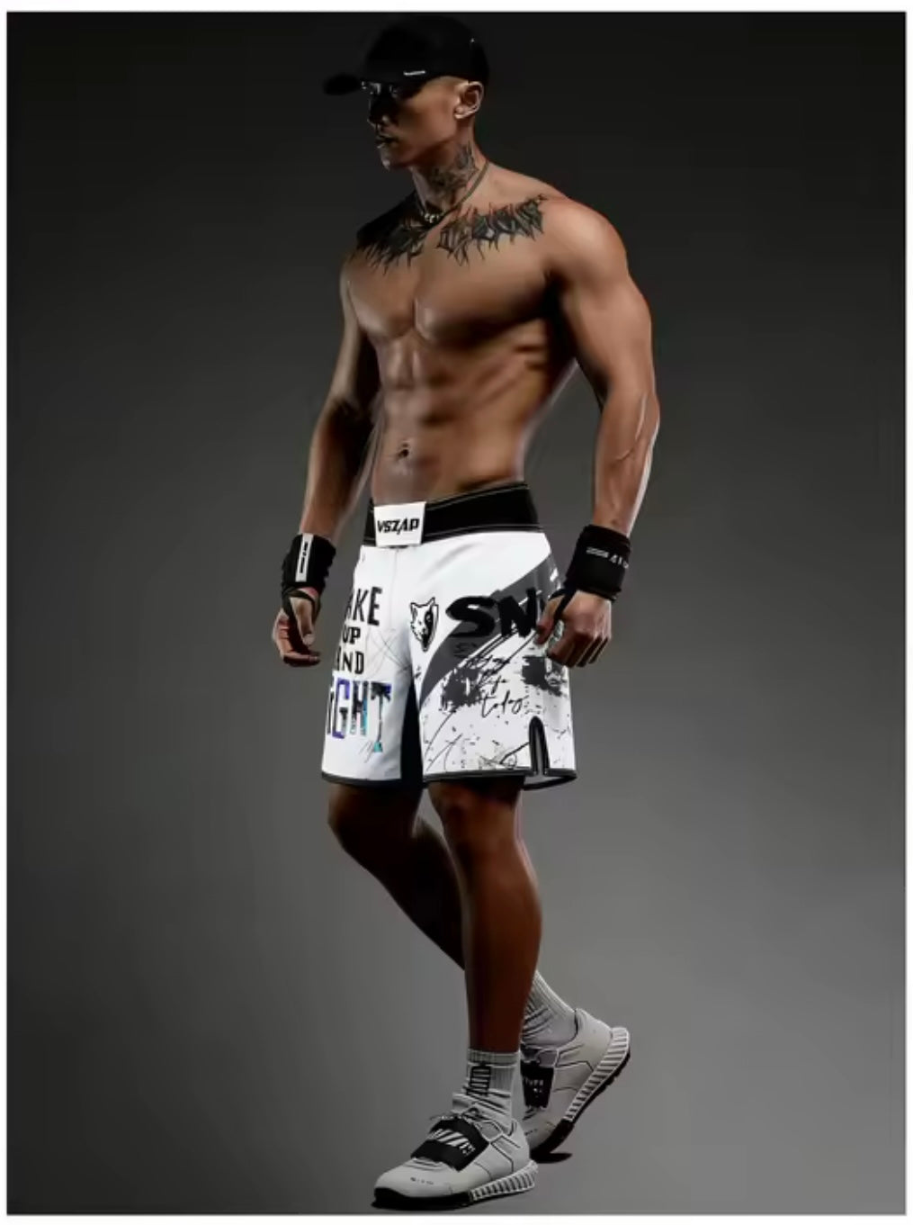 Wake Up and Fight MMA Grappling Shorts - MADE TO ORDER 2 WEEK DISPATCH