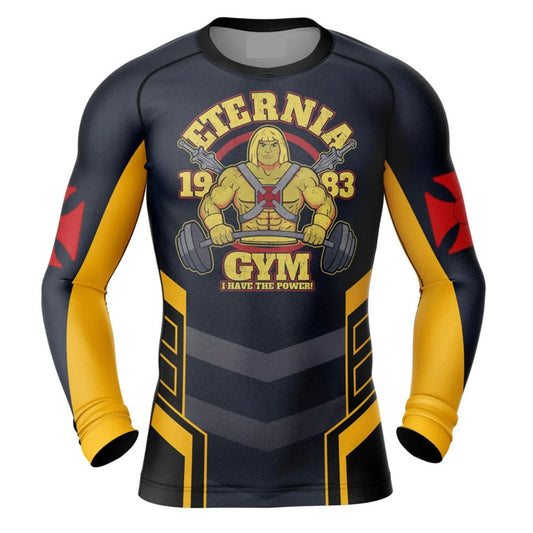 Masters of the Universe He-Man Gym Premium Rash Guard - LONG OR SHORT SLEEVE - MADE TO ORDER 2 WEEK DISPATCH