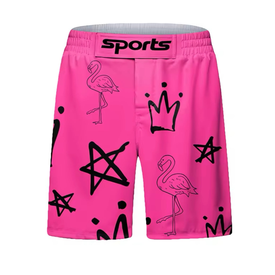 Pink Flamingo Premium BJJ No Gi / MMA Set. Rash Guard, Shorts & Spats - MADE TO ORDER 2 WEEK DISPATCH