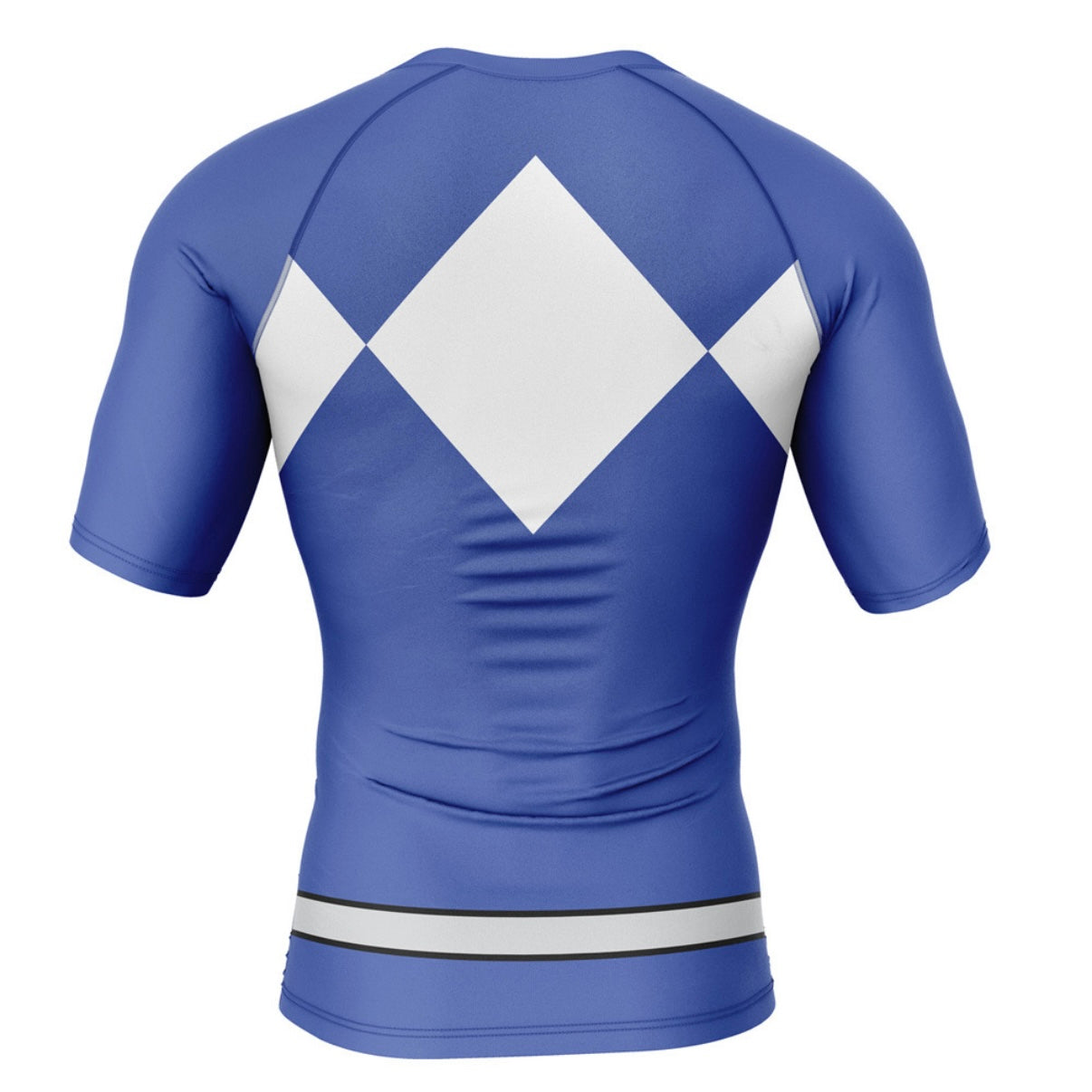 Blue Power Ranger Premium Rash Guard - LONG OR SHORT SLEEVE - MADE TO ORDER 2 WEEK DISPATCH