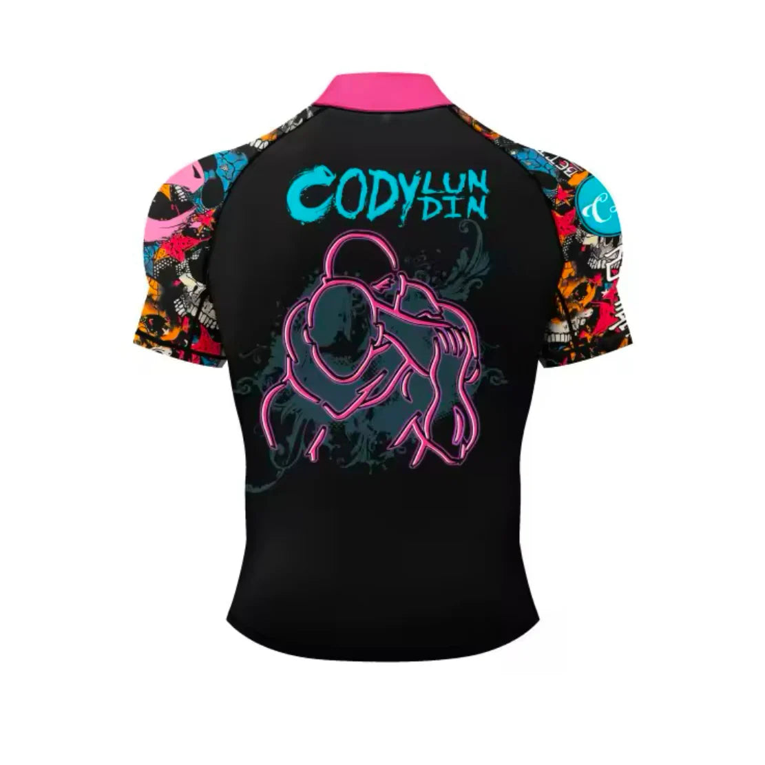 Deadly Hug Premium BJJ / MMA High Neck Rash Guard - LONG & SHORT SLEEVE VARIATIONS - MADE TO ORDER 2 WEEK DISPATCH