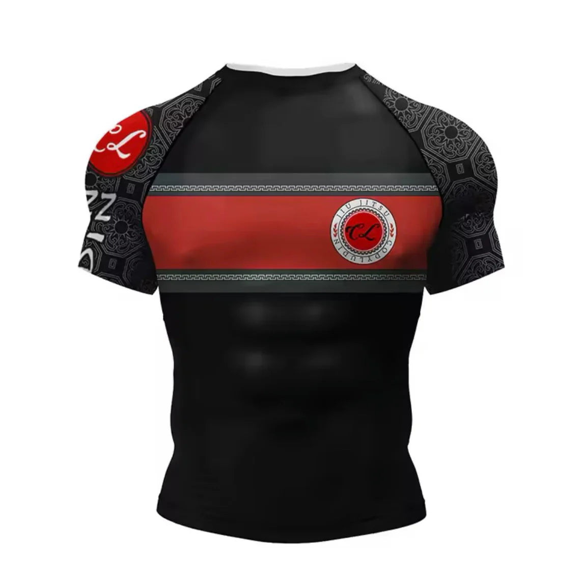 Black & Red Premium BJJ / MMA Rash Guard - LONG & SHORT SLEEVE VARIATIONS - MADE TO ORDER 2 WEEK DISPATCH