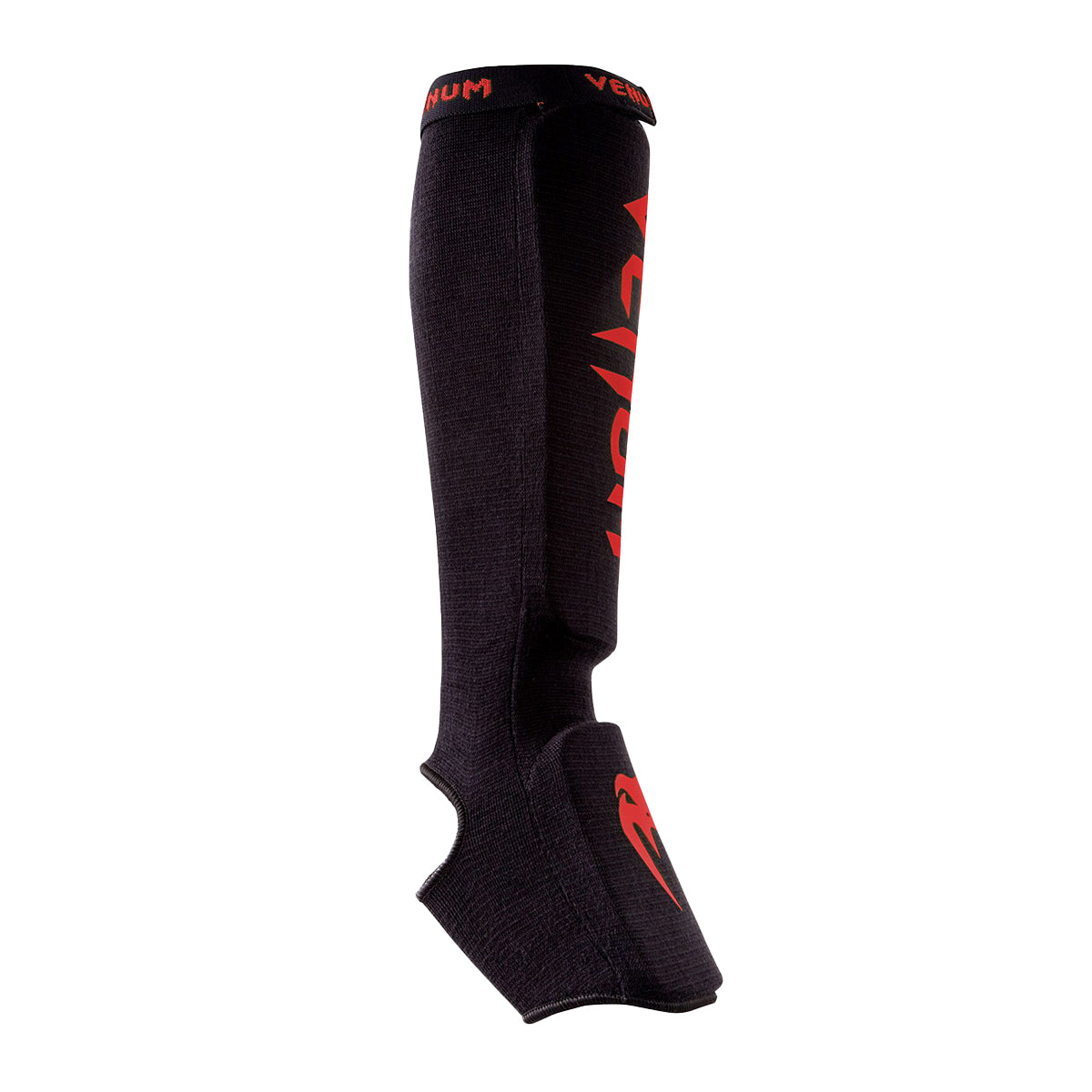 Venum Contact ElastIcated Shin Guards - Black/Red