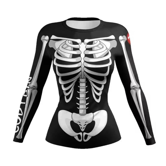 Women’s Skeleton  Premium BJJ / MMA Rash Guard - MADE TO ORDER 2 WEEK DISPATCH