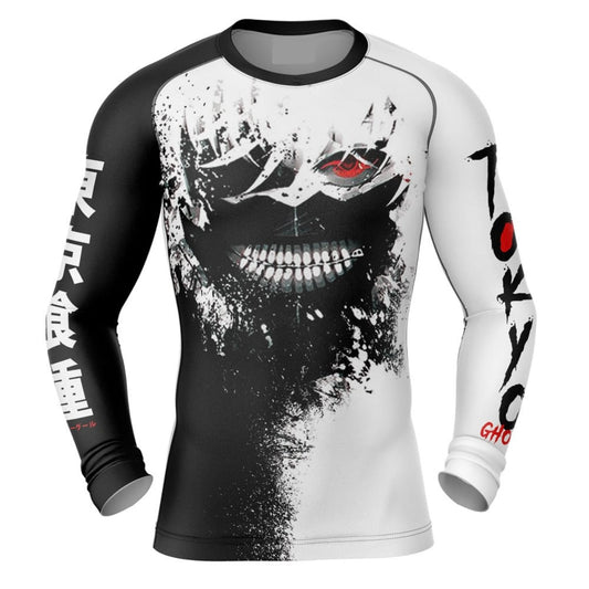 Tokyo Ghoul Ken Kaneki Premium Rash Guard - LONG OR SHORT SLEEVE - MADE TO ORDER 2 WEEK DISPATCH