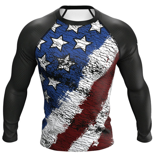 USA Premium Rash Guard - LONG OR SHORT SLEEVE - MADE TO ORDER 2 WEEK DISPATCH