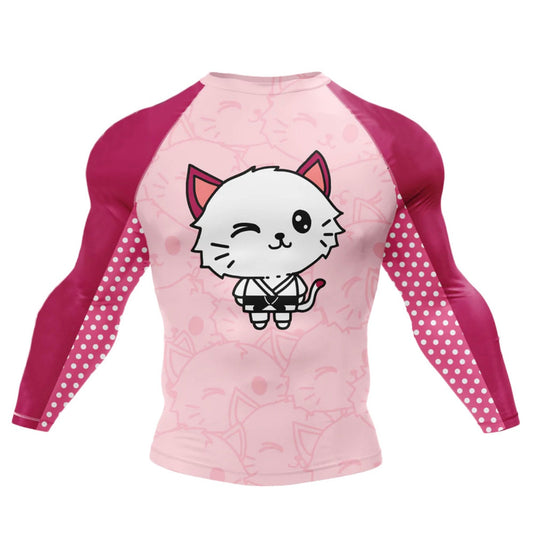 BJJ Cat Premium Rash Guard - LONG OR SHORT SLEEVE - MADE TO ORDER 2 WEEK DISPATCH