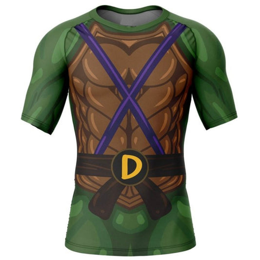 Teenage Mutant Ninja Turtle Donatello Premium Short Sleeve Rash Guard - MADE TO ORDER 2 WEEK DISPATCH