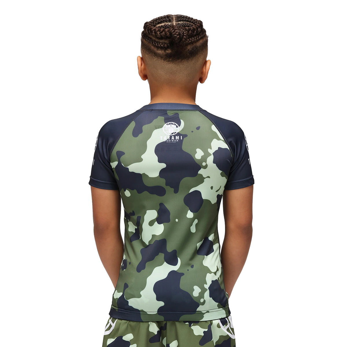 Tatami Kids MTP Green Camo Short Sleeve Rash Guard