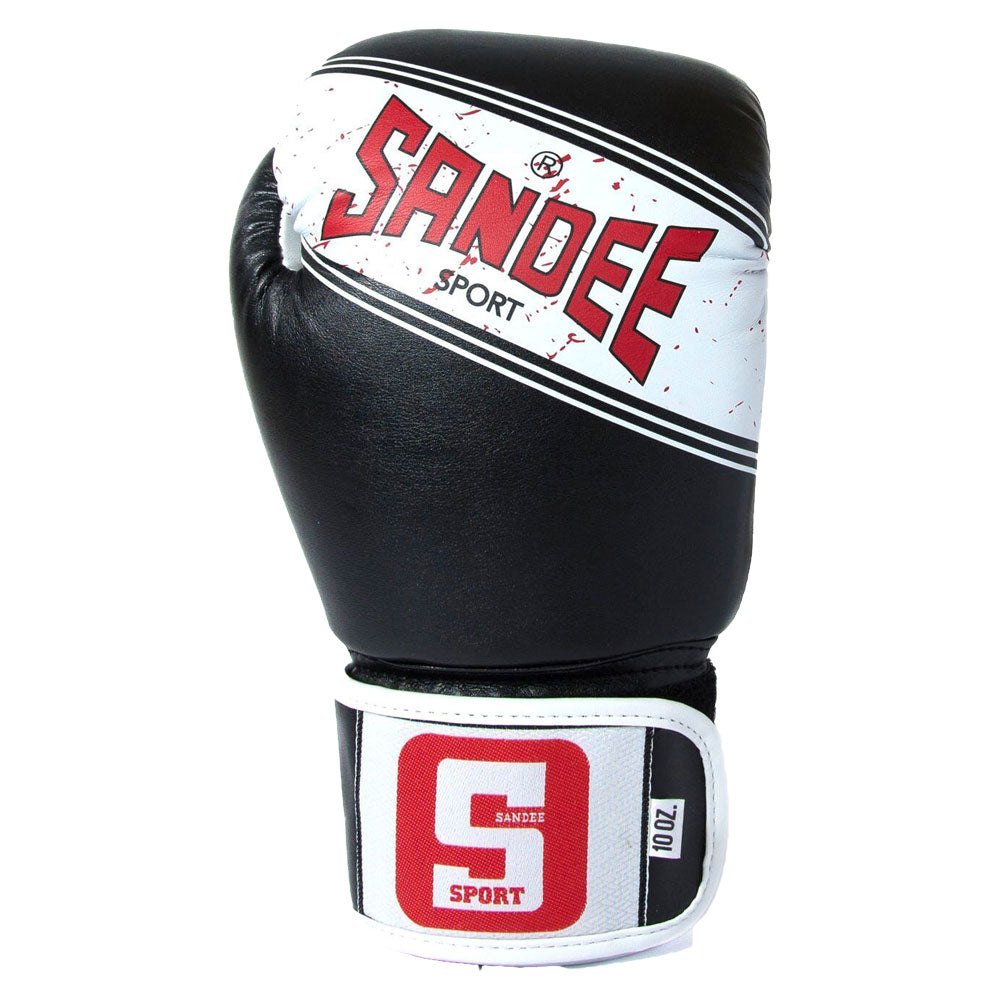 Sandee Sport Muay Thai Boxing Gloves - Black