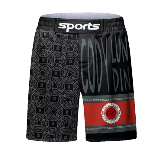 Black & Red Premium BJJ No Gi / MMA Grappling Shorts - MADE TO ORDER 2 WEEK DISPATCH
