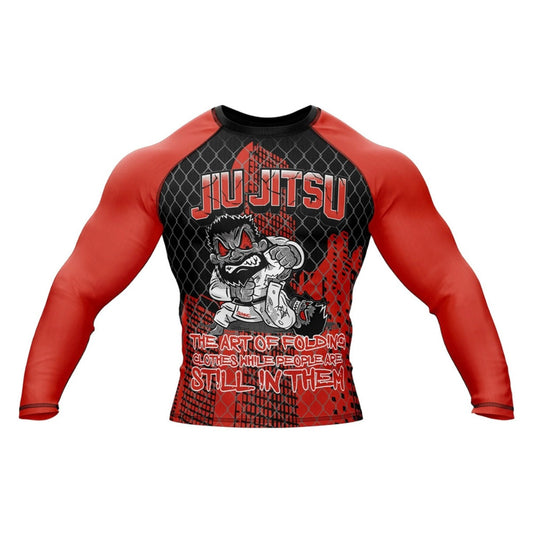 Jiu Jitsu Fold Premium Rash Guard - LONG OR SHORT SLEEVE - MADE TO ORDER 2 WEEK DISPATCH