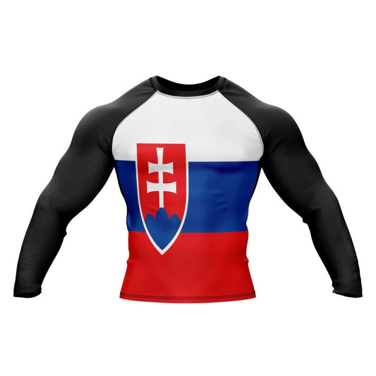 Slovakia (Slovensko) Premium Rash Guard - LONG OR SHORT SLEEVE - MADE TO ORDER 2 WEEK DISPATCH
