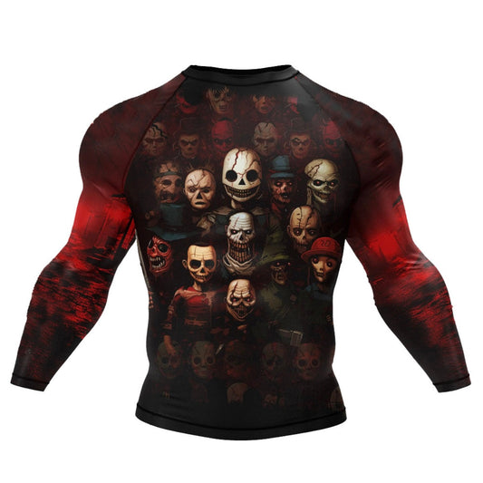 Evil Faces Premium Long Sleeve Rash Guard - MADE TO ORDER 2 WEEK DISPATCH