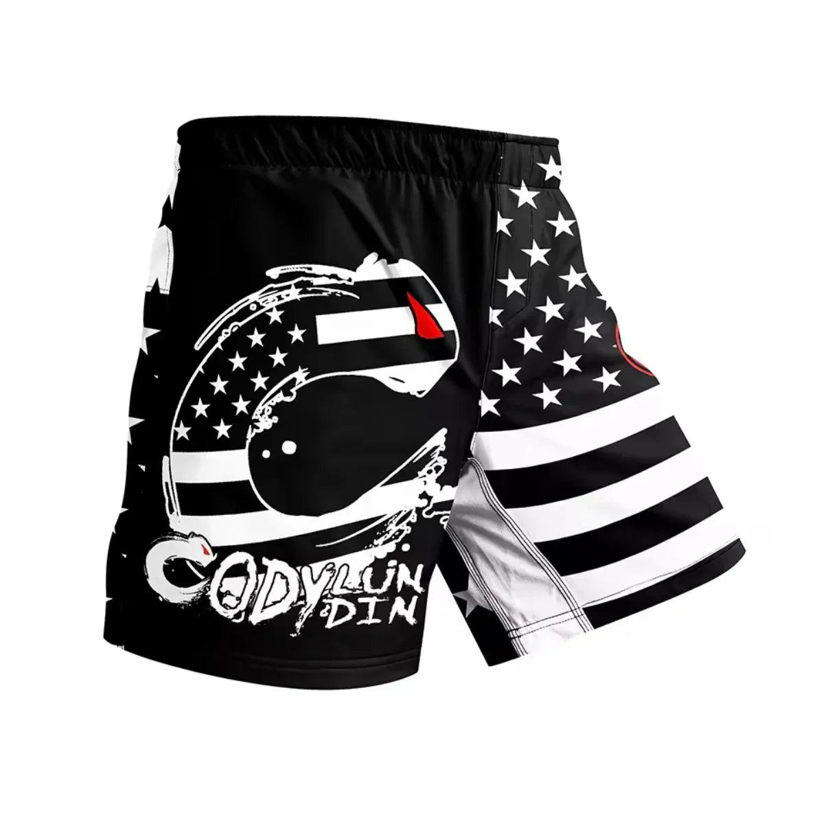 Black USA Premium BJJ No Gi Grappling Shorts - MADE TO ORDER 2 WEEK DISPATCH