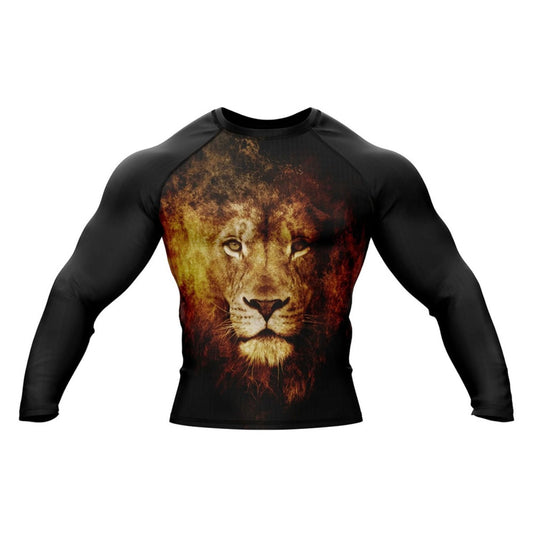 Lion Premium Rash Guard - LONG OR SHORT SLEEVE - MADE TO ORDER 2 WEEK DISPATCH