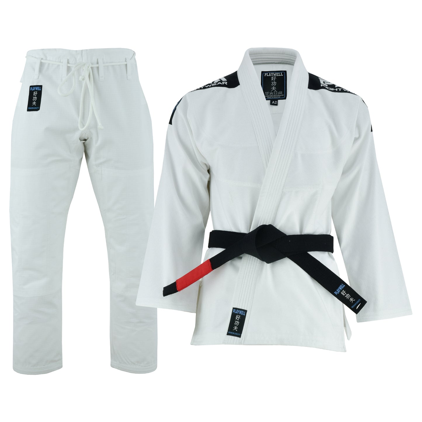 Playwell Adults Mens Pro Elite BJJ Jiu Jitsu Gi - White