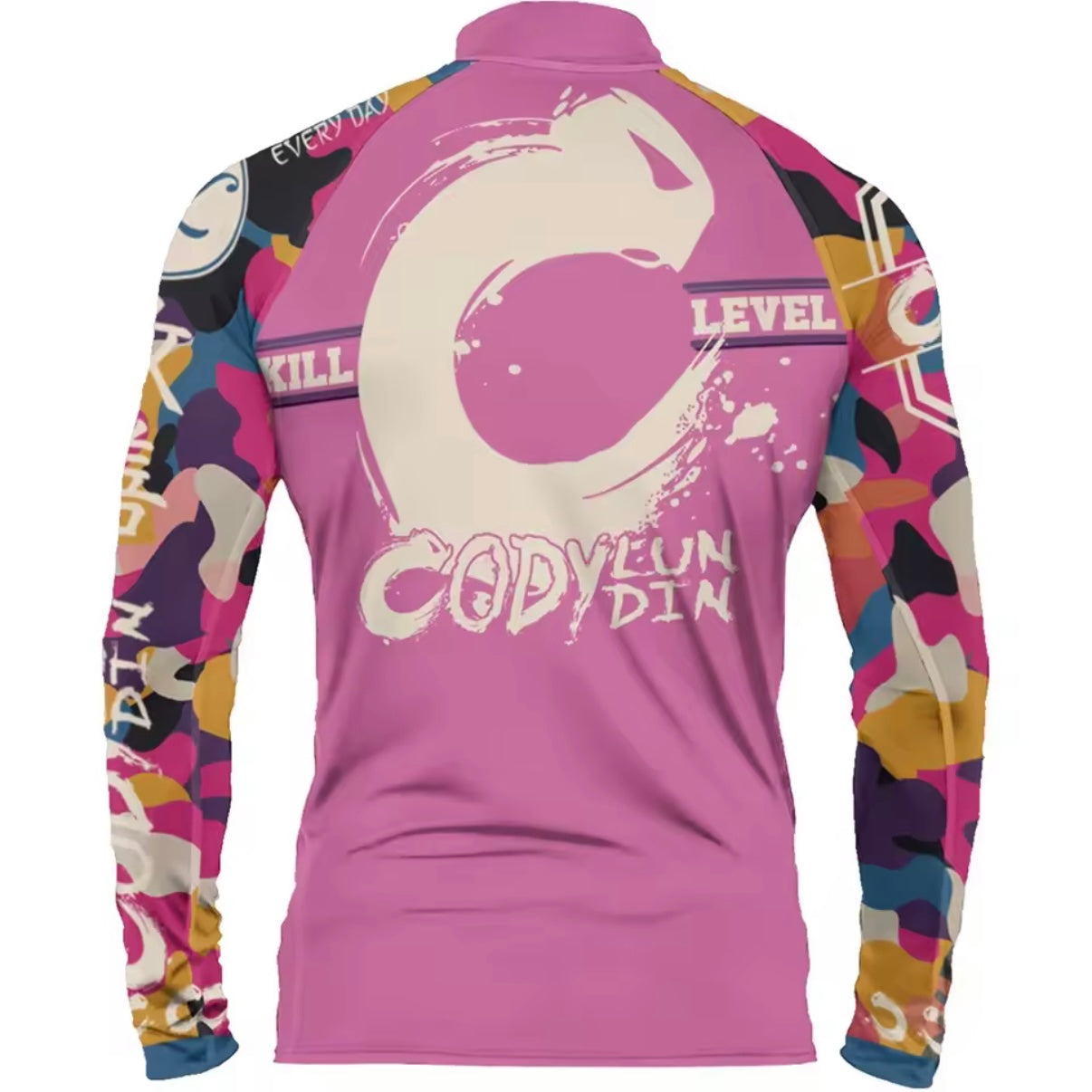 Pink Splash Premium BJJ / MMA High Neck Rash Guard - LONG & SHORT SLEEVE VARIATIONS - MADE TO ORDER 2 WEEK DISPATCH