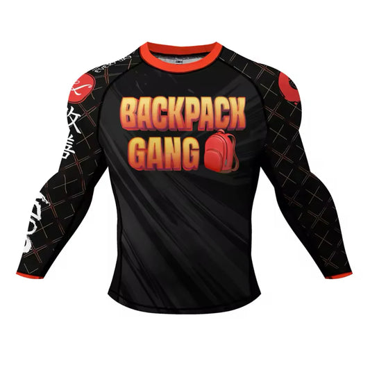 Backpack Gang Premium BJJ / MMA Rash Guard - LONG & SHORT SLEEVE VARIATIONS - MADE TO ORDER 2 WEEK DISPATCH