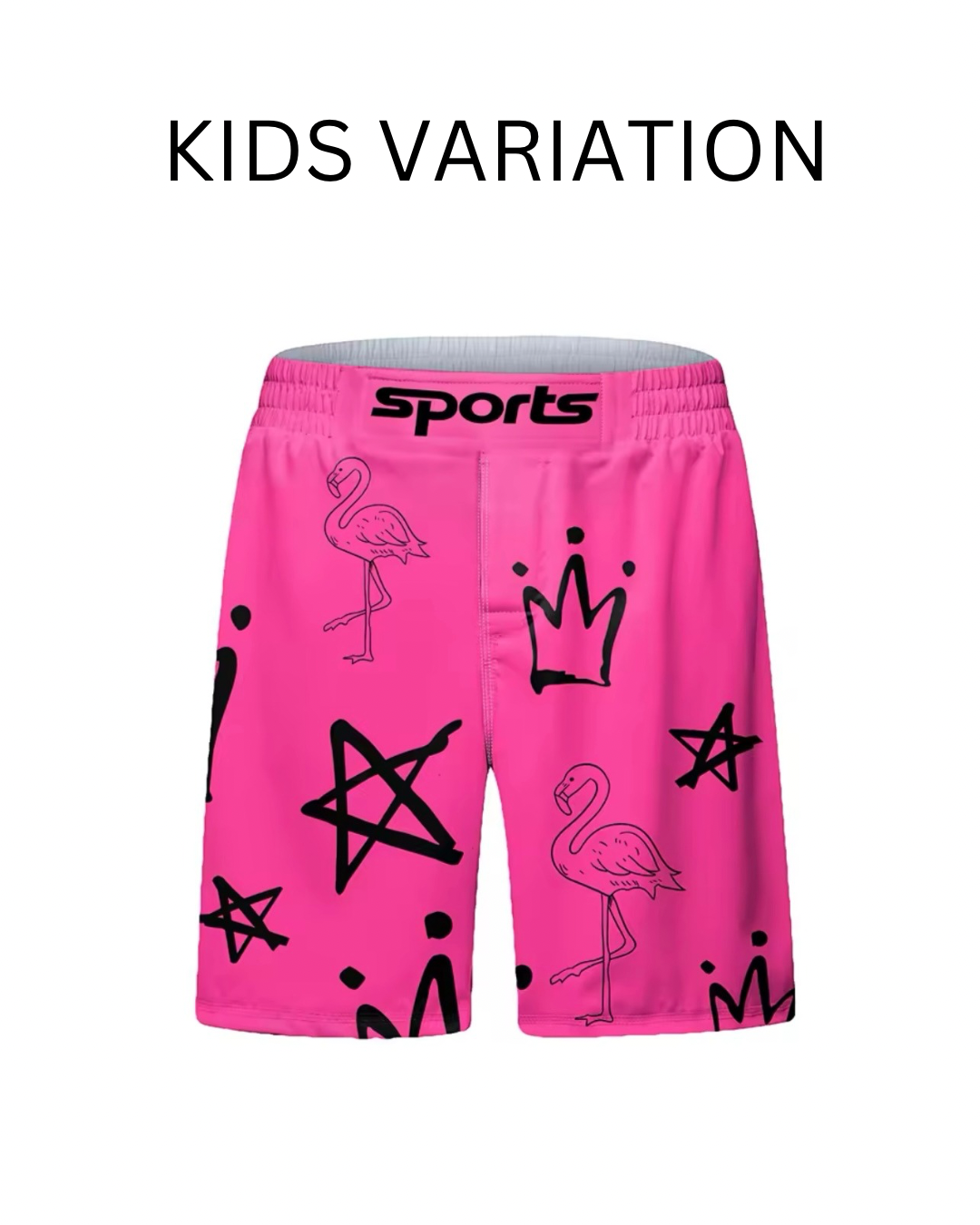 Pink Flamingo Premium BJJ No Gi / MMA Set. Rash Guard, Shorts & Spats - MADE TO ORDER 2 WEEK DISPATCH