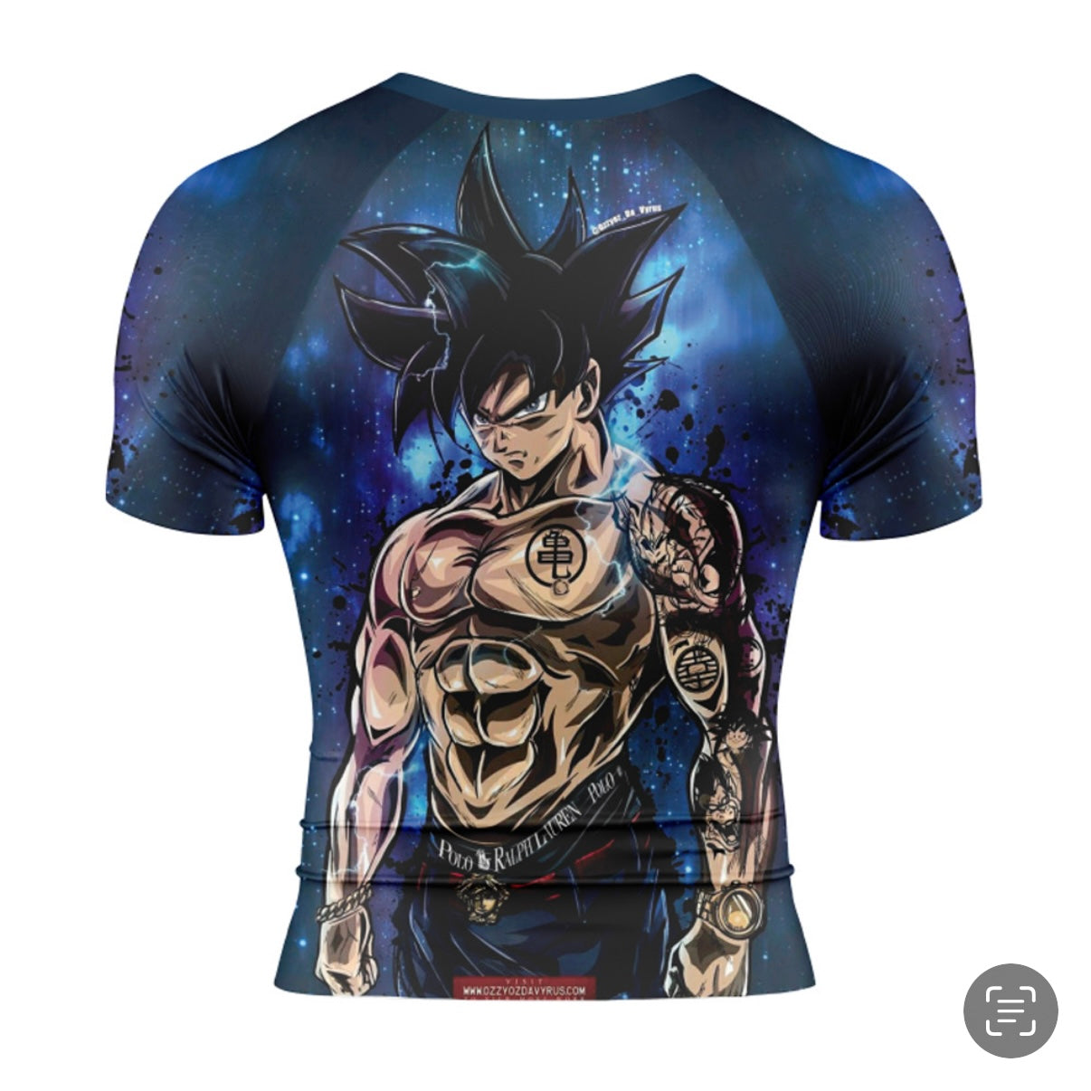DBZ Goku Print Premium Short Sleeve Rash Guard - MADE TO ORDER 2 WEEK DISPATCH