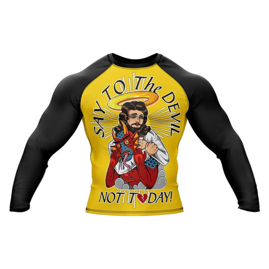 Jesus & Devil Premium BJJ / MMA Rash Guard - LONG OR SHORT SLEEVE - MADE TO ORDER 2 WEEK DISPATCH