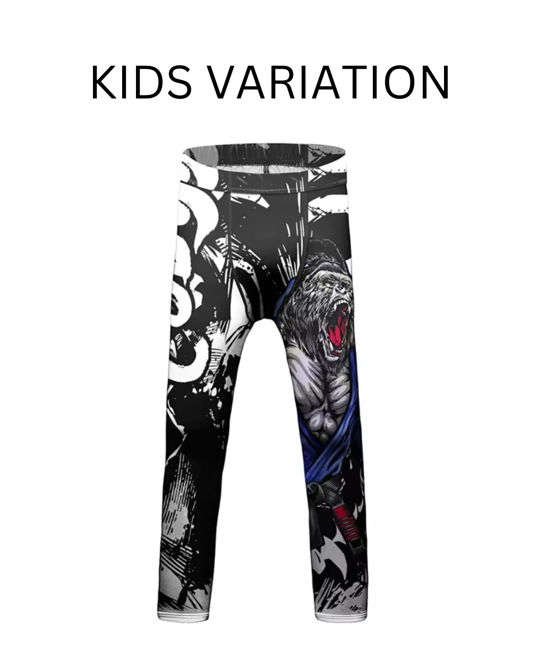 Gorilla Rage Premium BJJ No Gi / MMA Set. Rash Guard, Shorts & Spats - MADE TO ORDER 2 WEEK DISPATCH