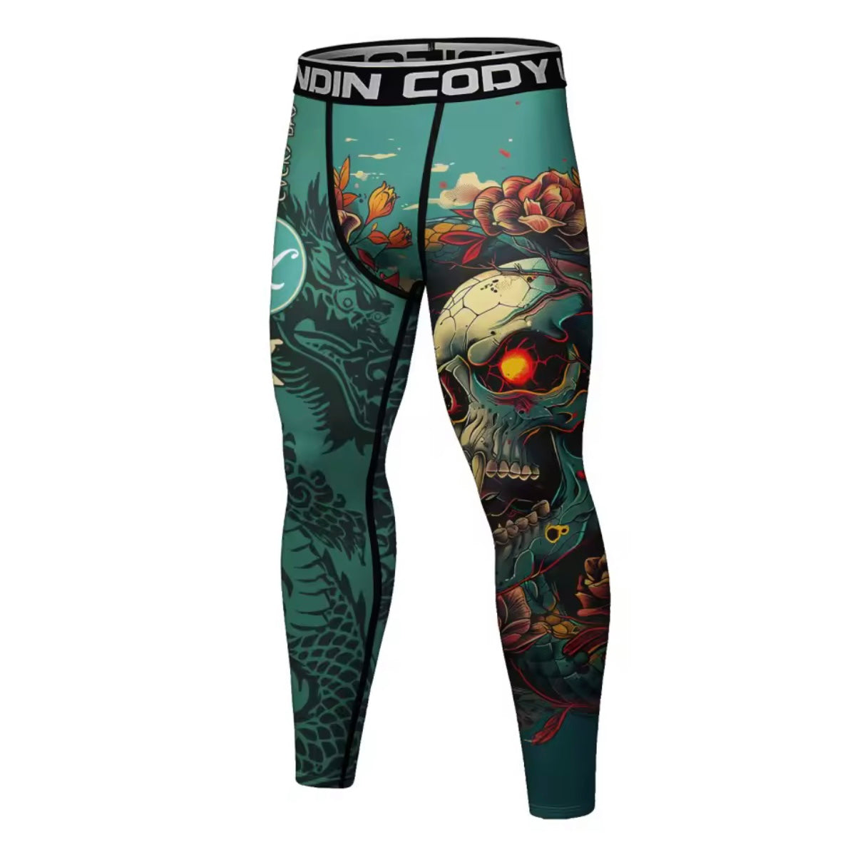 Skull & Dragon Premium Compression Spats For BJJ, MMA, Wrestling, CrossFit, Yoga, Running, Cycling, and More - MADE TO ORDER 2 WEEK DISPATCH