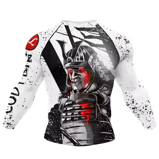 Samurai Warrior Premium BJJ / MMA Rash Guard - LONG & SHORT SLEEVE VARIATIONS - MADE TO ORDER 2 WEEK DISPATCH