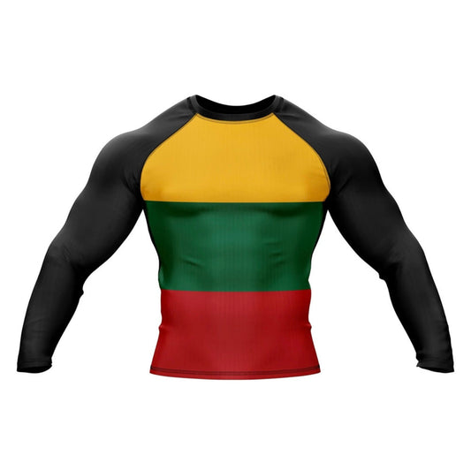 Lithuania (Lietuva) Premium Rash Guard - LONG OR SHORT SLEEVE - MADE TO ORDER 2 WEEK DISPATCH