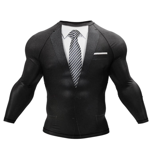 Tuxedo Suit Premium Rash Guard - LONG OR SHORT SLEEVE - MADE TO ORDER 2 WEEK DISPATCH