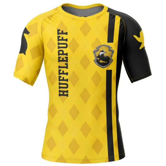 Harry Potter Hufflepuff Premium Short Sleeve Rash Guard - MADE TO ORDER 2 WEEK DISPATCH