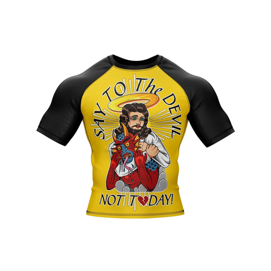 Jesus Devil Premium Short Sleeve BJJ Rash Guard