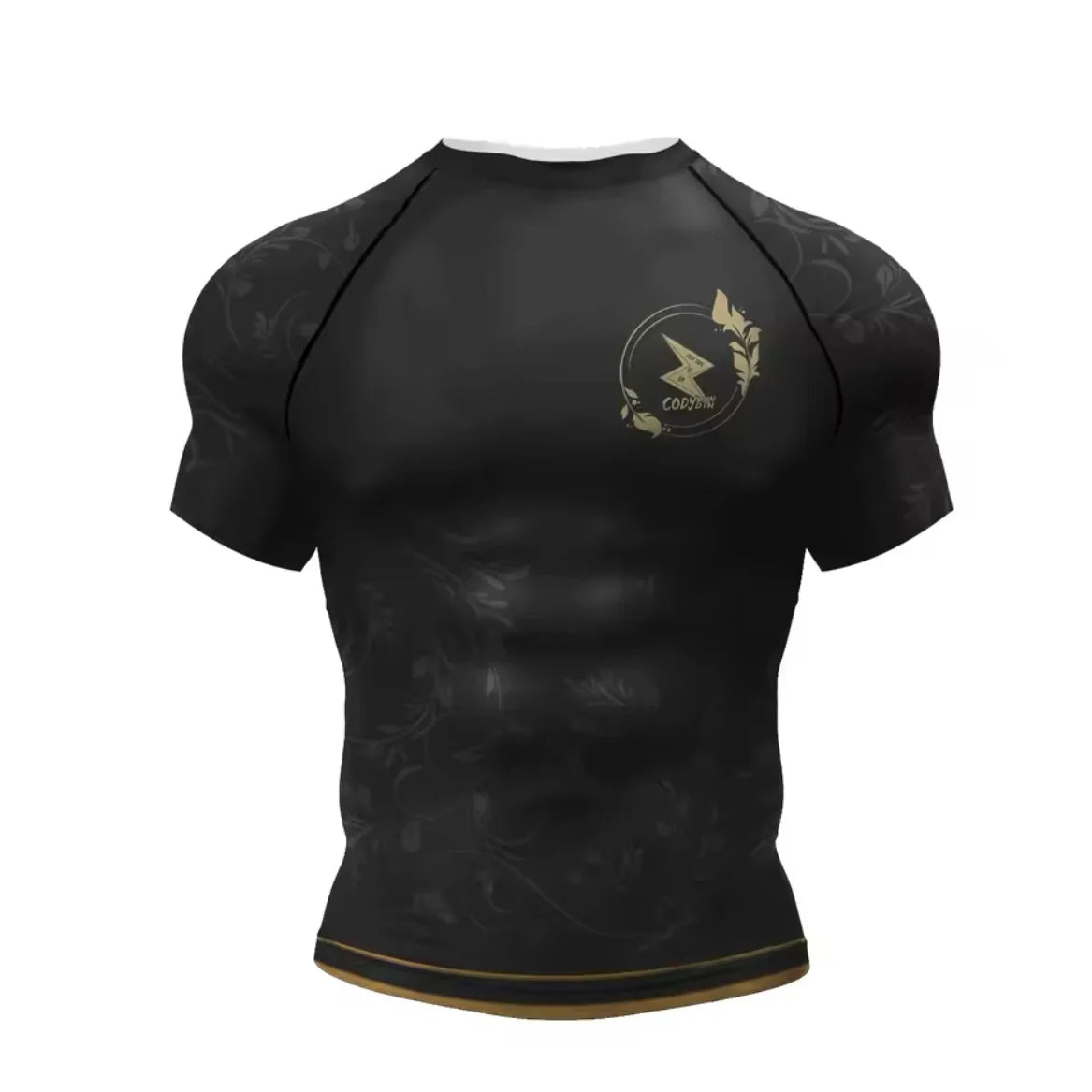 Black & Gold Premium BJJ / MMA Rash Guard - LONG & SHORT SLEEVE VARIATIONS - MADE TO ORDER 2 WEEK DISPATCH