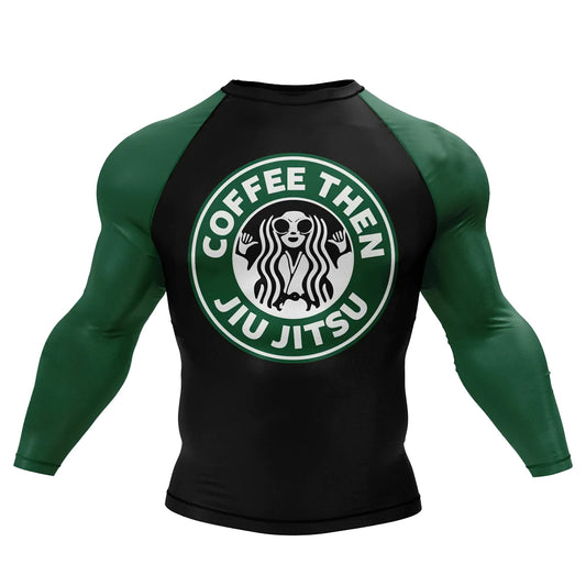 Coffee Premium Long Sleeve BJJ Rash Guard