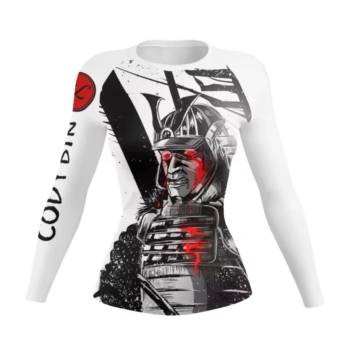 Women’s Samurai Warrior Premium BJJ / MMA Rash Guard - MADE TO ORDER 2 WEEK DISPATCH
