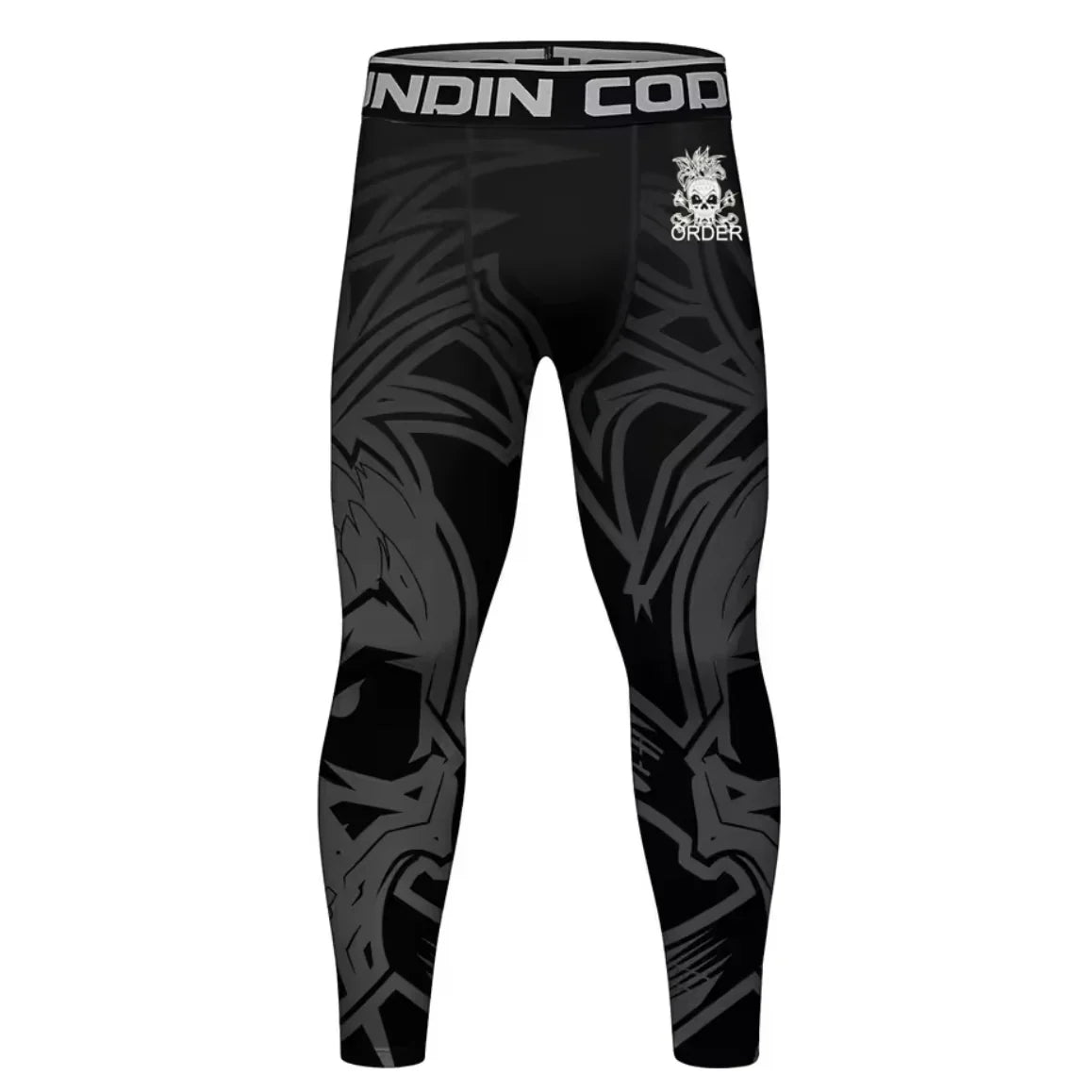 Black Skull Premium Compression Spats for BJJ, MMA, Wrestling, CrossFit, Yoga, Running, Cycling, and More - MADE TO ORDER 2 WEEK DISPATCH